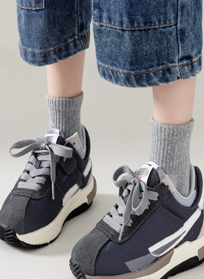 Mini angel Kids Athletic Socks Cushioned Ankle Socks 4-7 Years Unisex Breathable Mesh Cotton Sports Socks for Boys Girls 6 Pairs(White Color, S) - Image 4